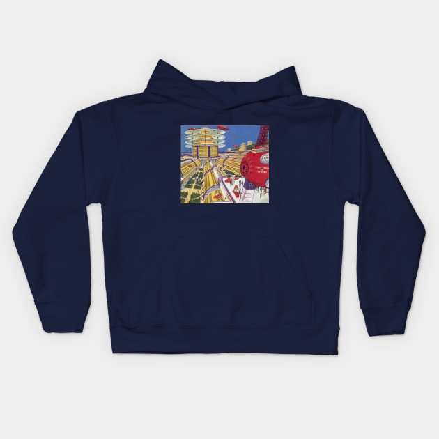 Vintage Science Fiction Kids Hoodie by MasterpieceCafe